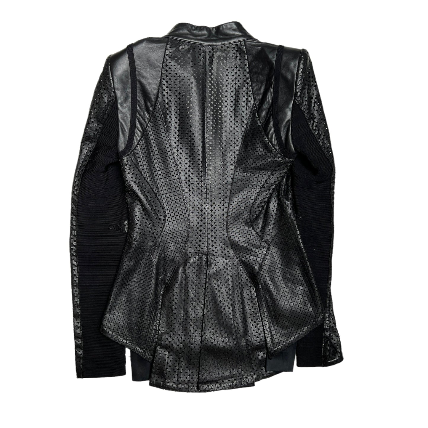 Leather Perforated Jacket - XS
