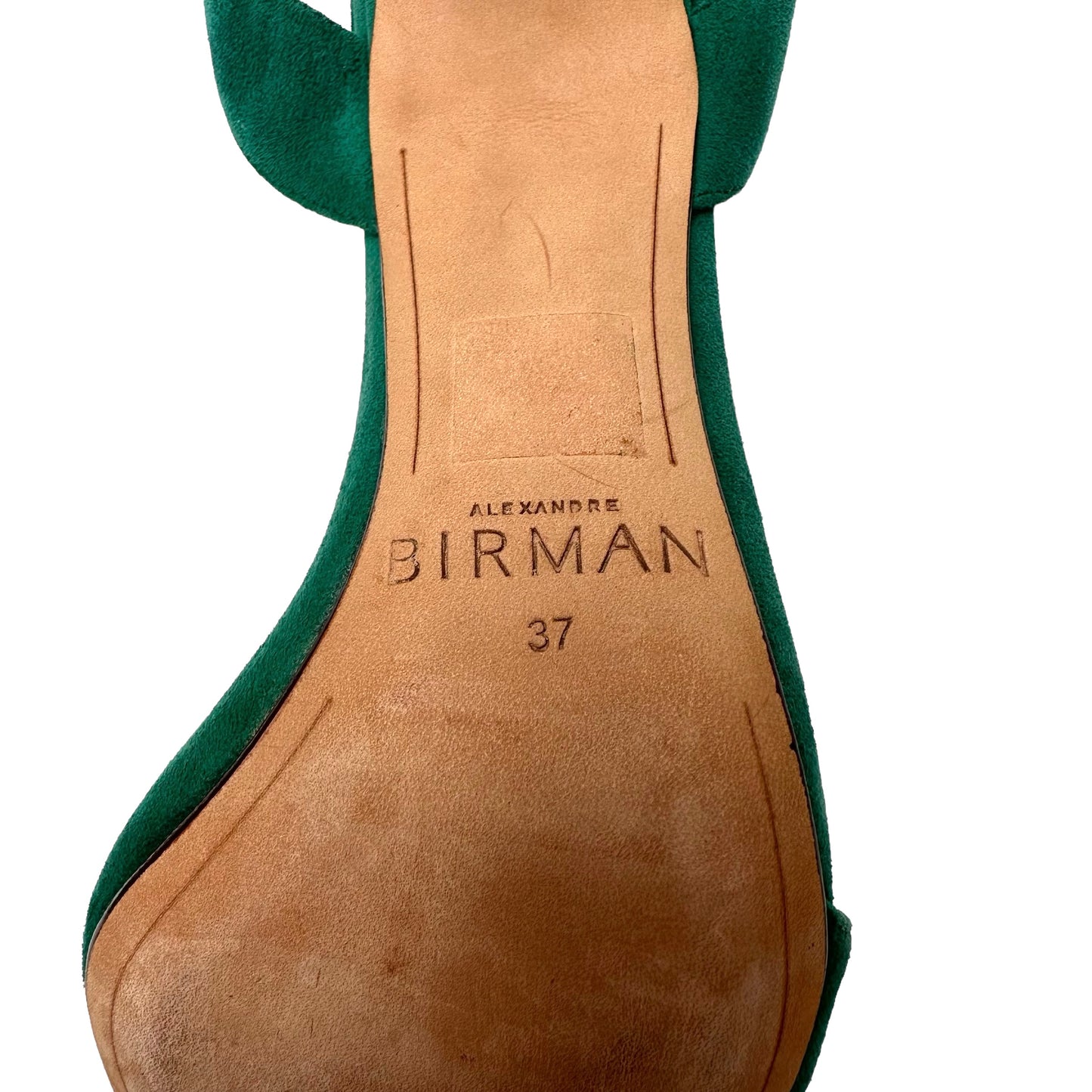 Green Suede Heels - 7