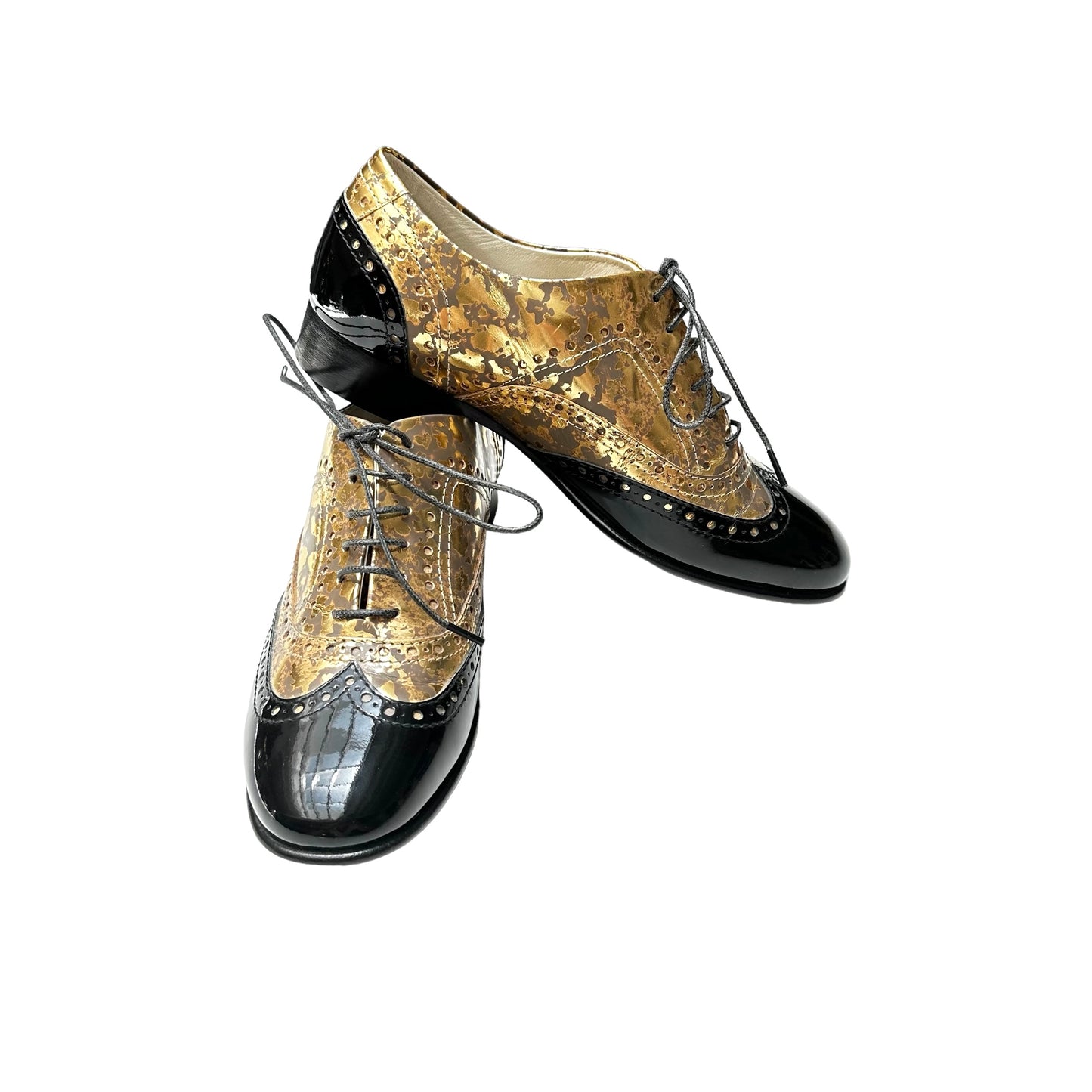 Black & Gold Loafers - 7.5