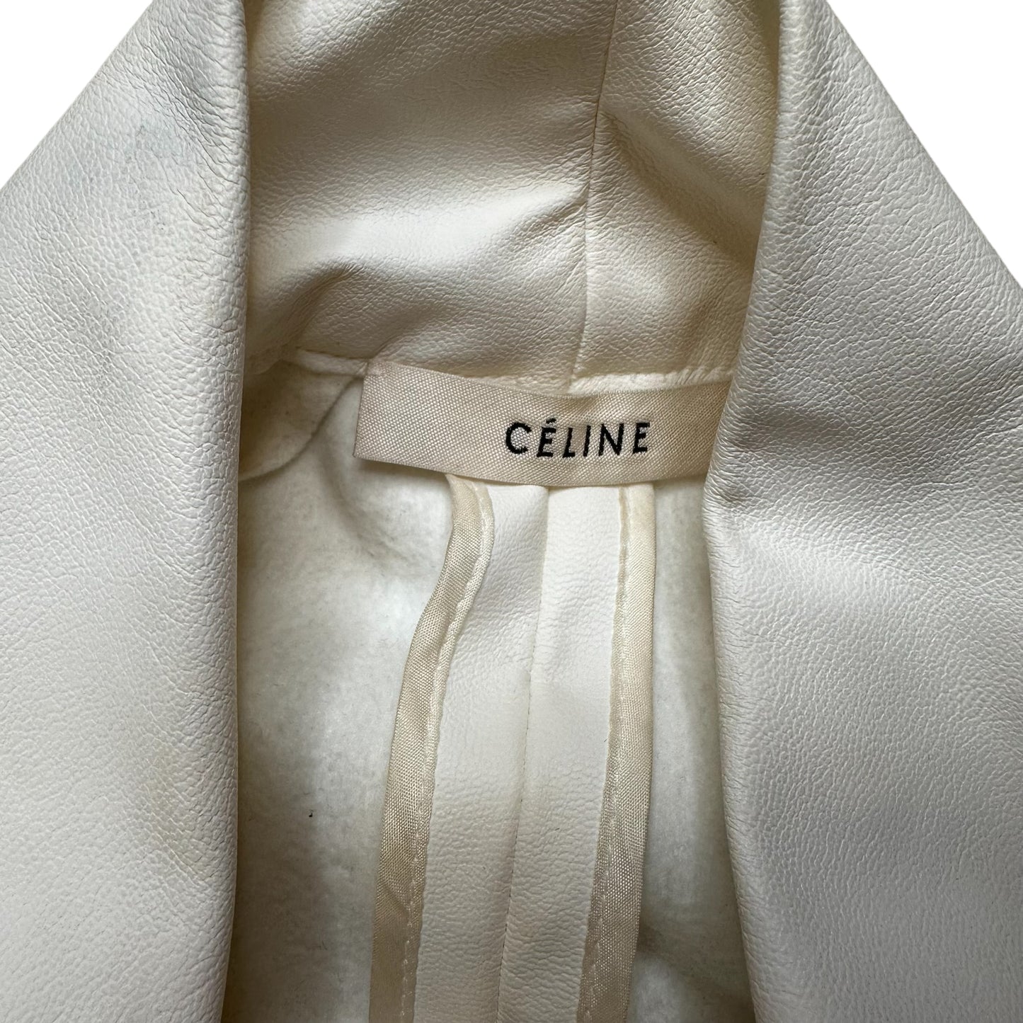 White Faux-Leather Top - M