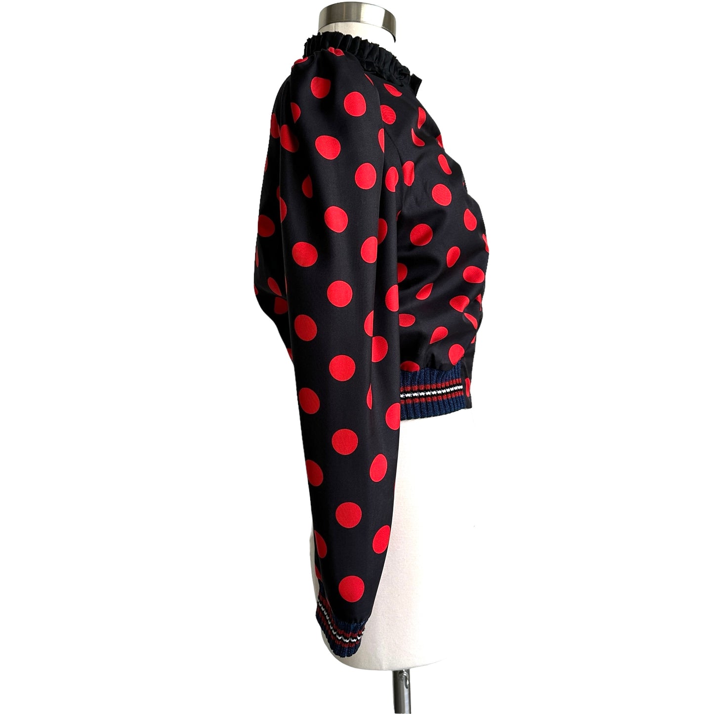 Polka Dot Bomber Jacket - M