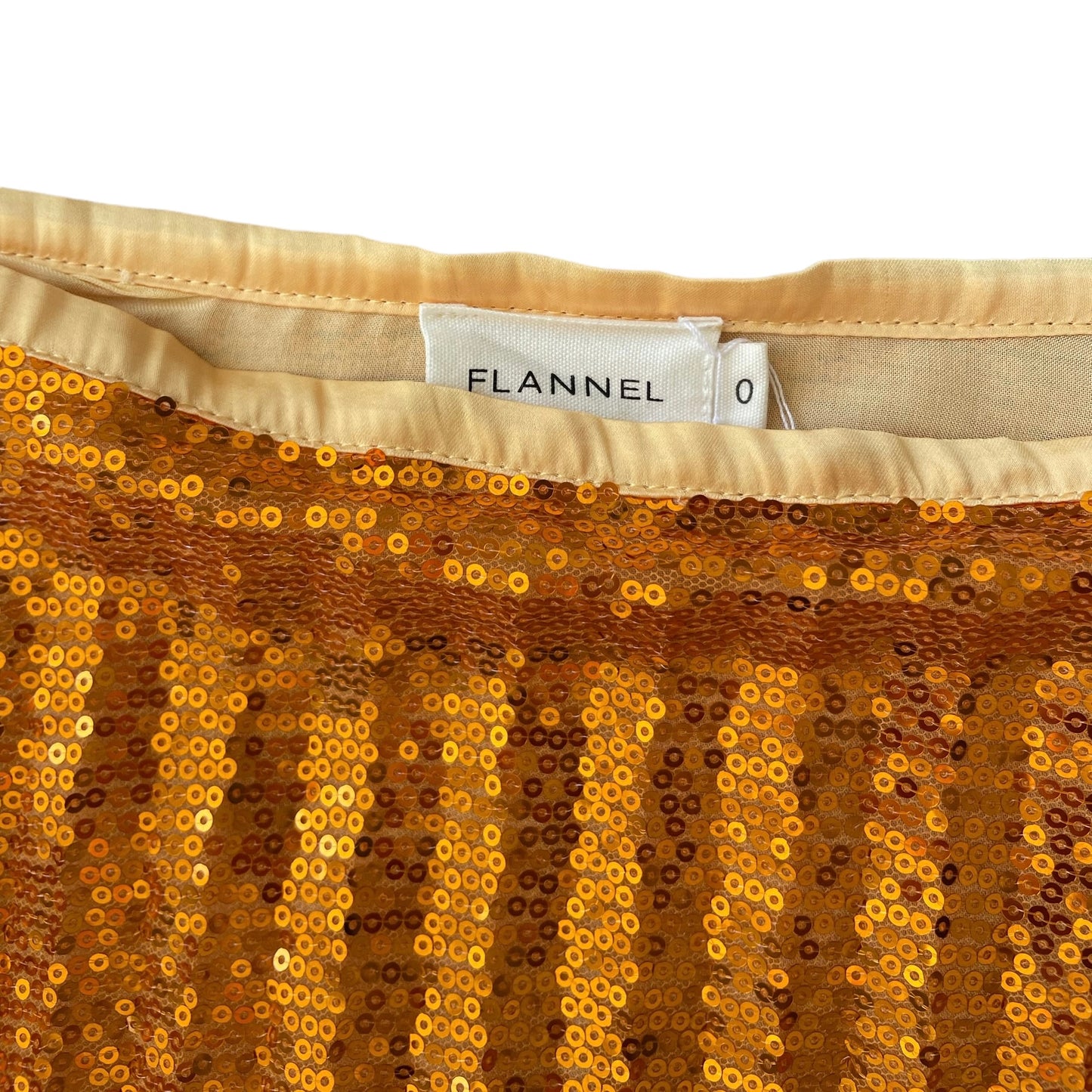 Orange Sequins Long Skirt - 0