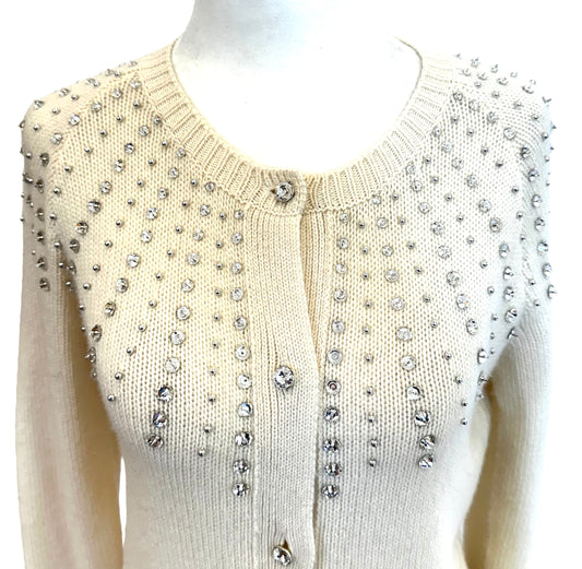 Crystal Embellished Cardigan - M