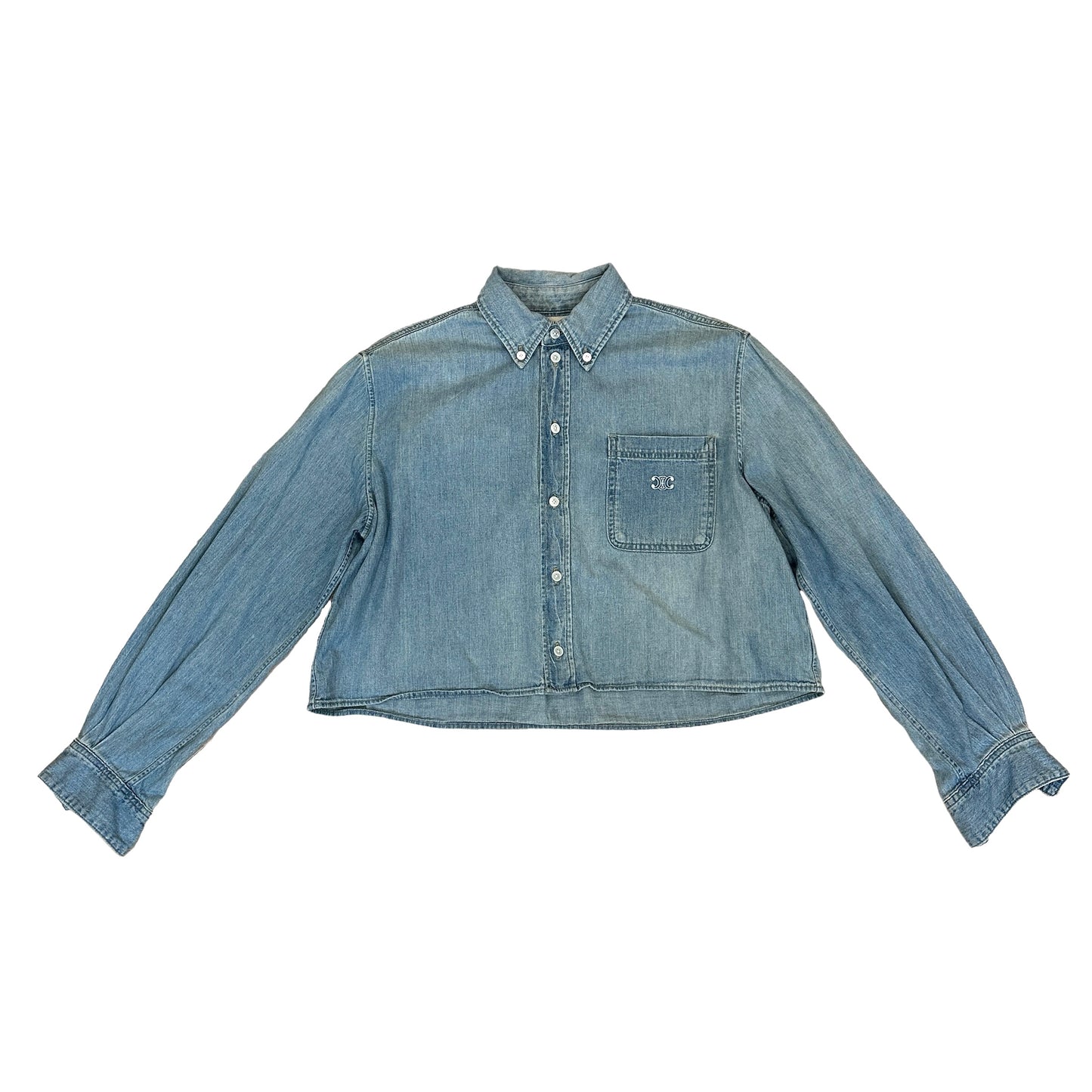 2022 Logo Oversized Cropped Shirt - XS