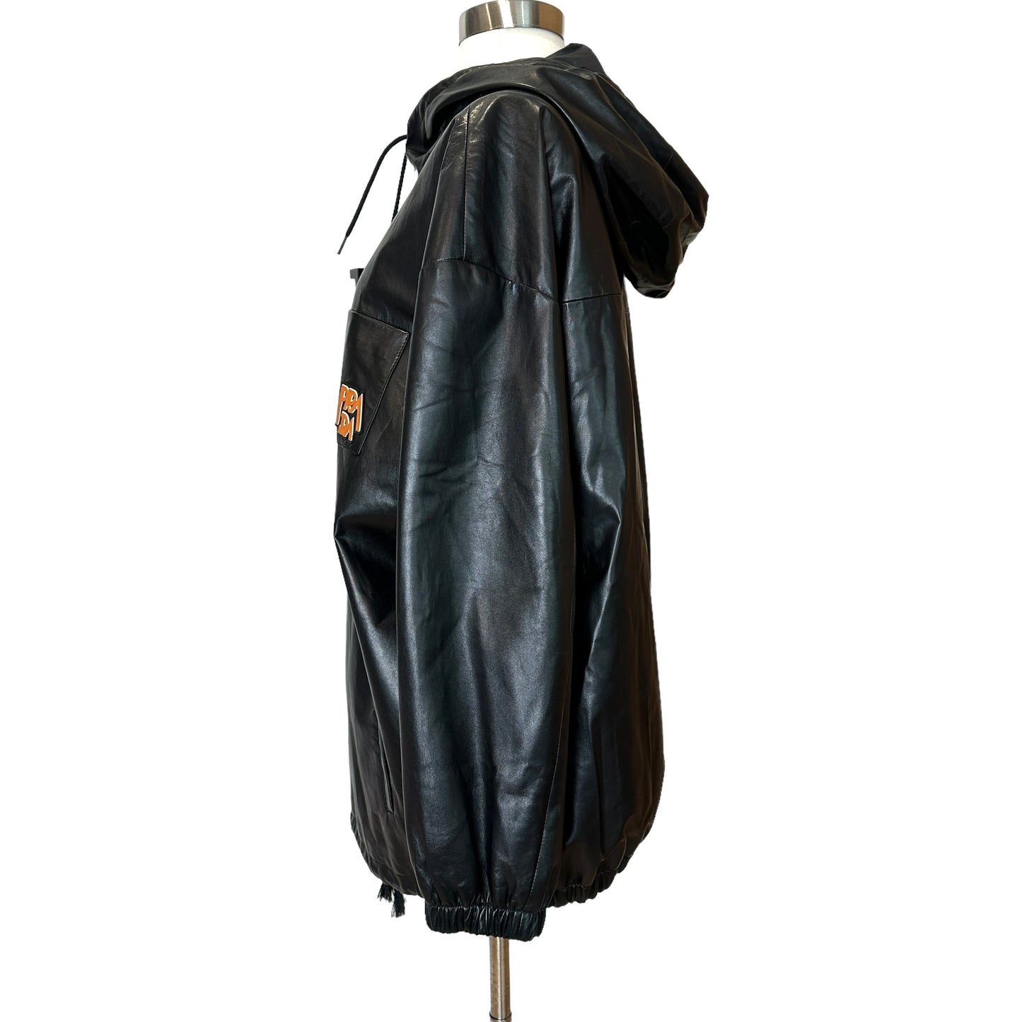 Oversized Leather Coat - S