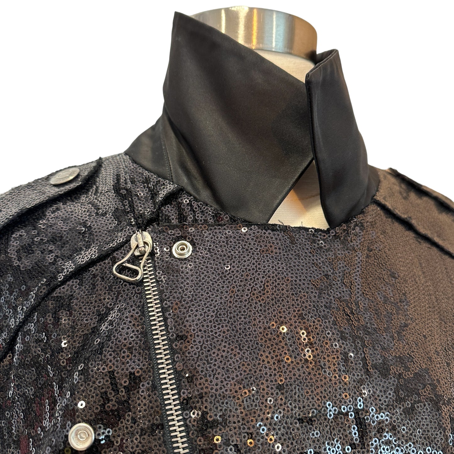 Black Sequin Jacket - M
