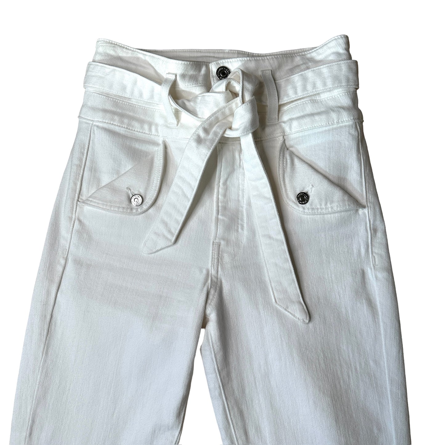 White Tie Waist Jeans - 25