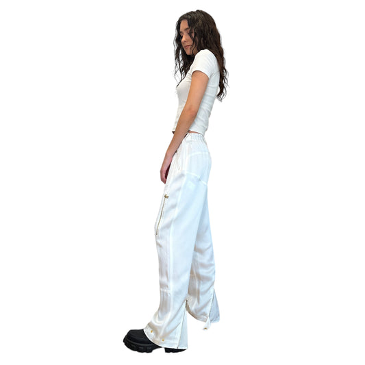Glossy White Cargo Pant - 2