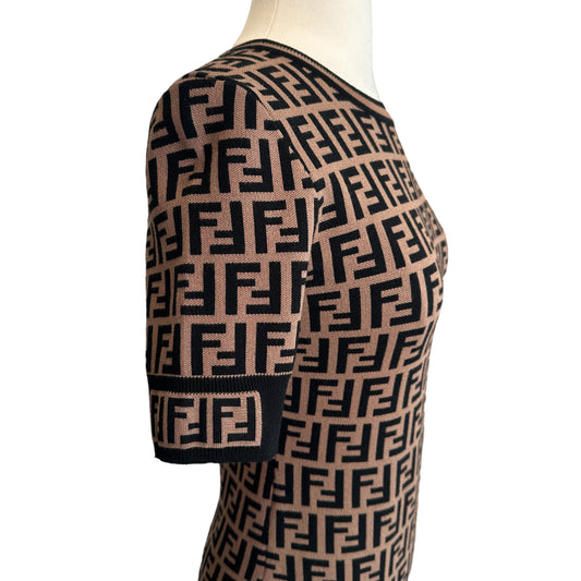 Logo Brown Dress - XS