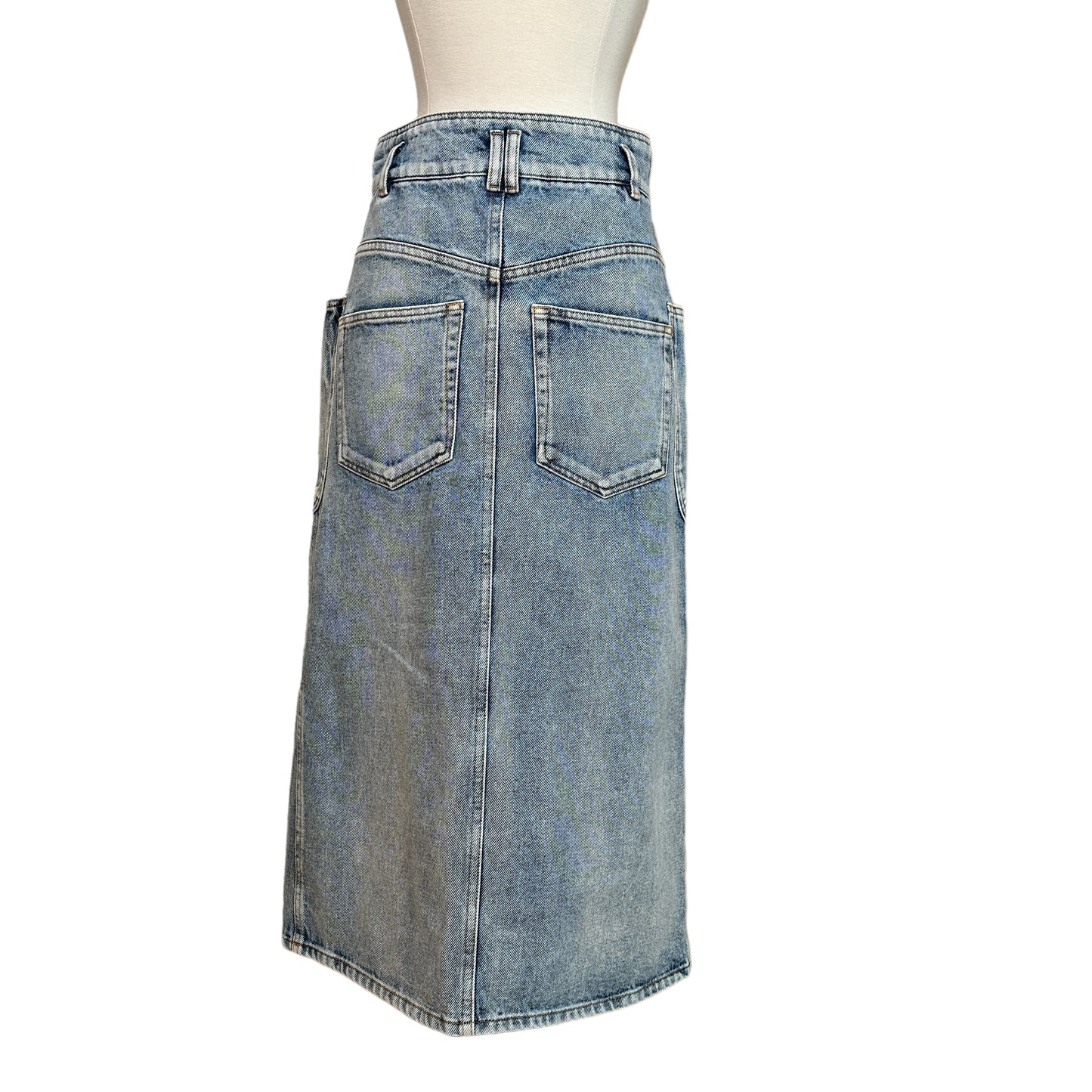 Denim Midi Skirt - S