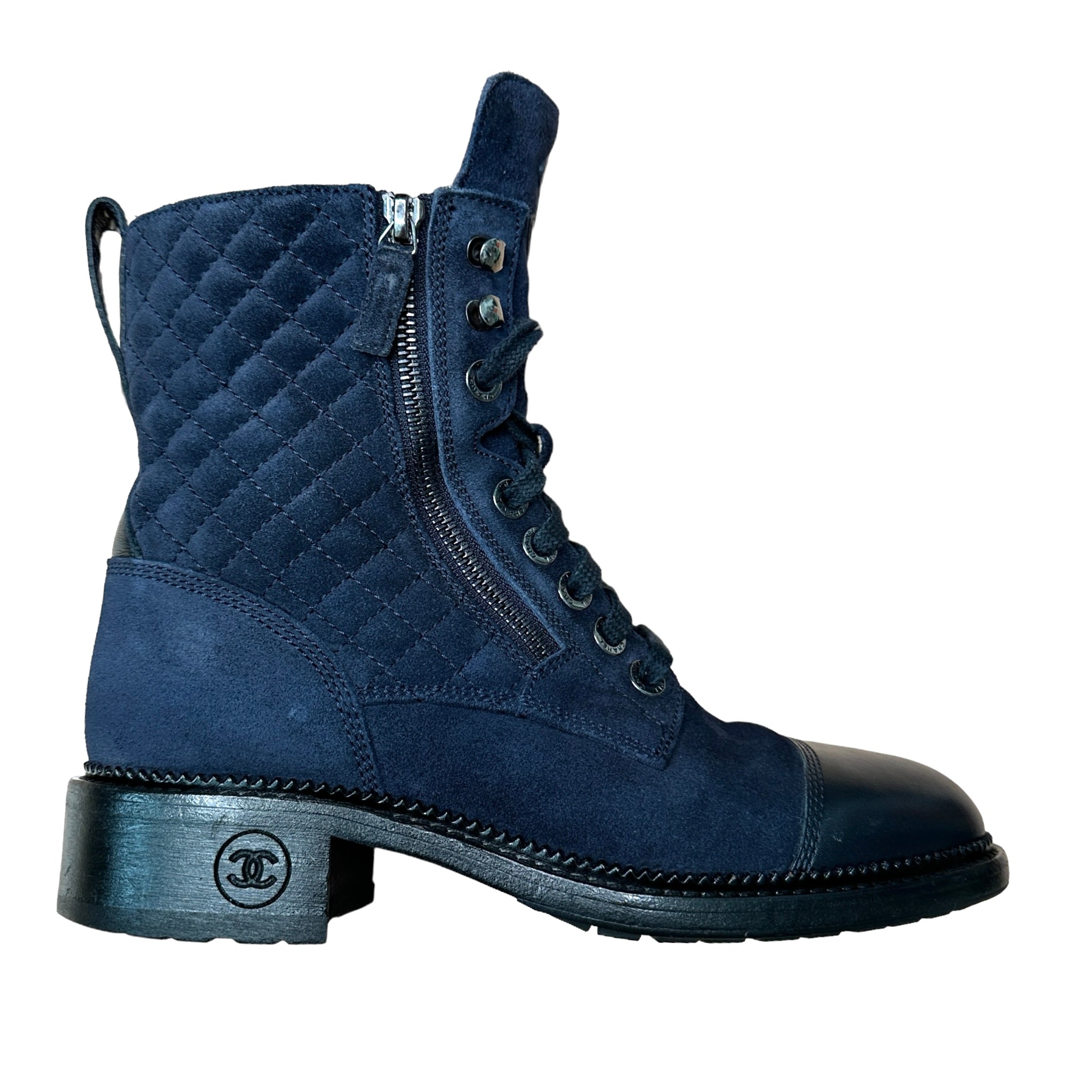 Navy Combat Boots 8