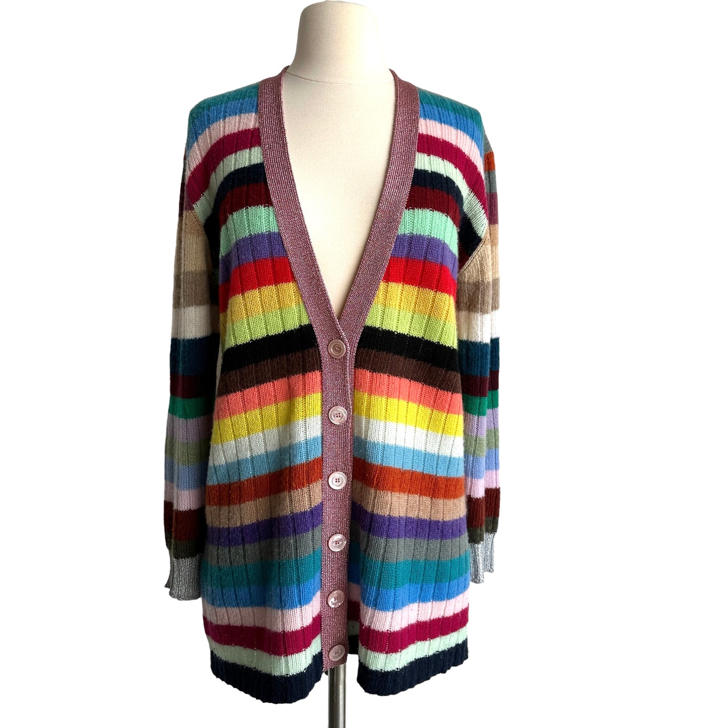 Rainbow Cashmere Cardigan - XS