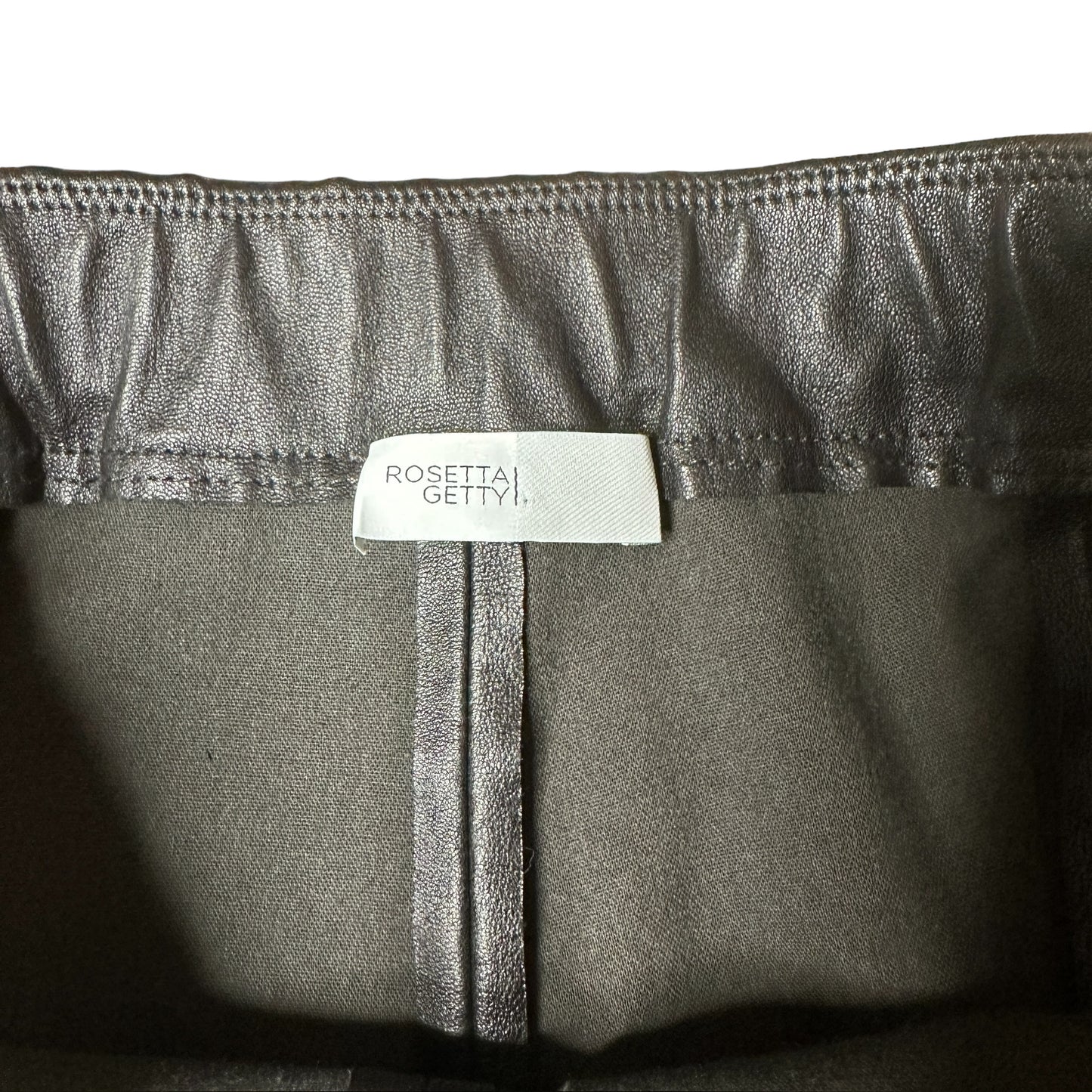 Black Leather Flared Pants - 4