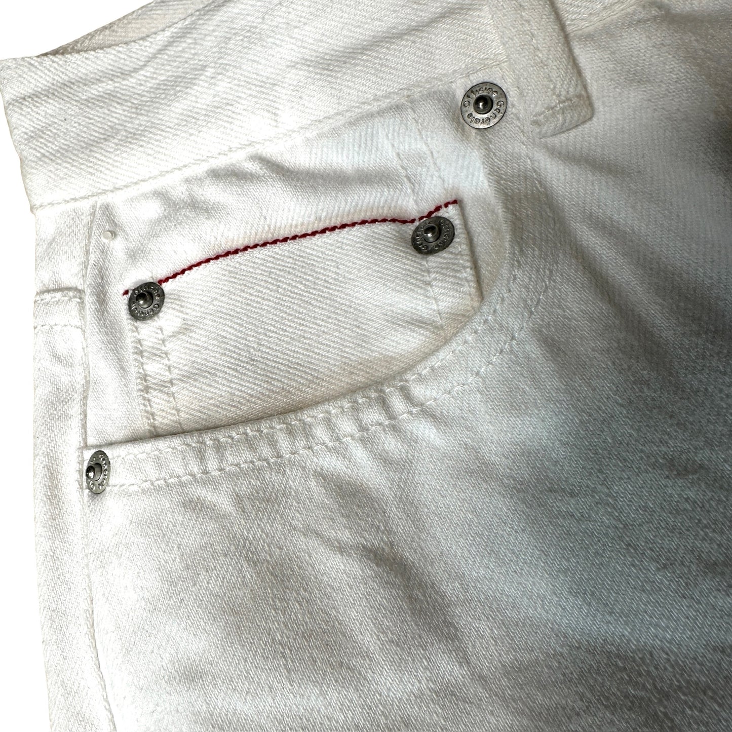 White Straight Leg Cropped Jean - 25