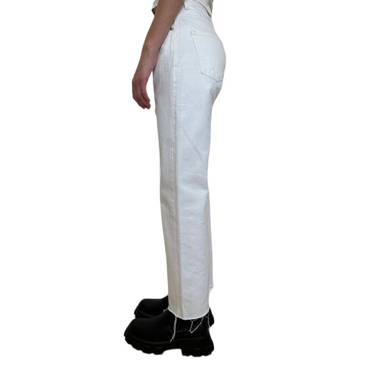 White Straight Leg Cropped Jean - 25