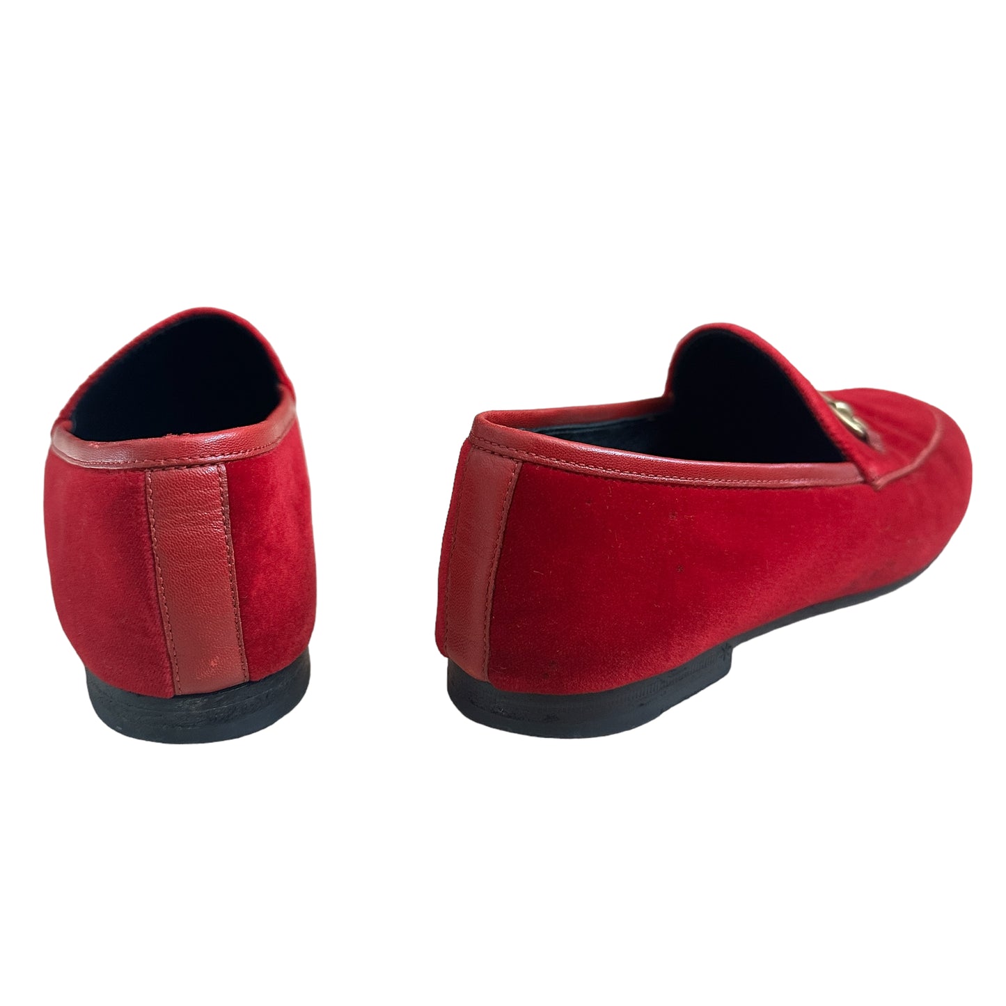 Red Velvet Loafers - 7.5