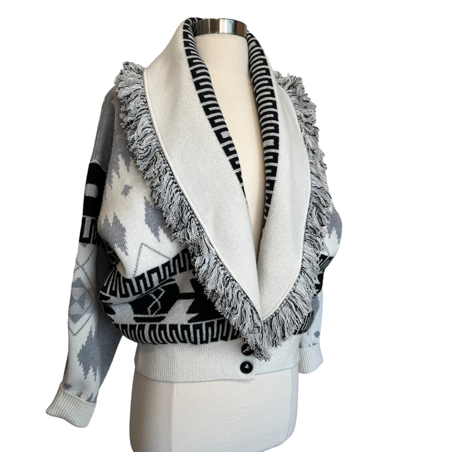 Black & Grey Cardigan - M