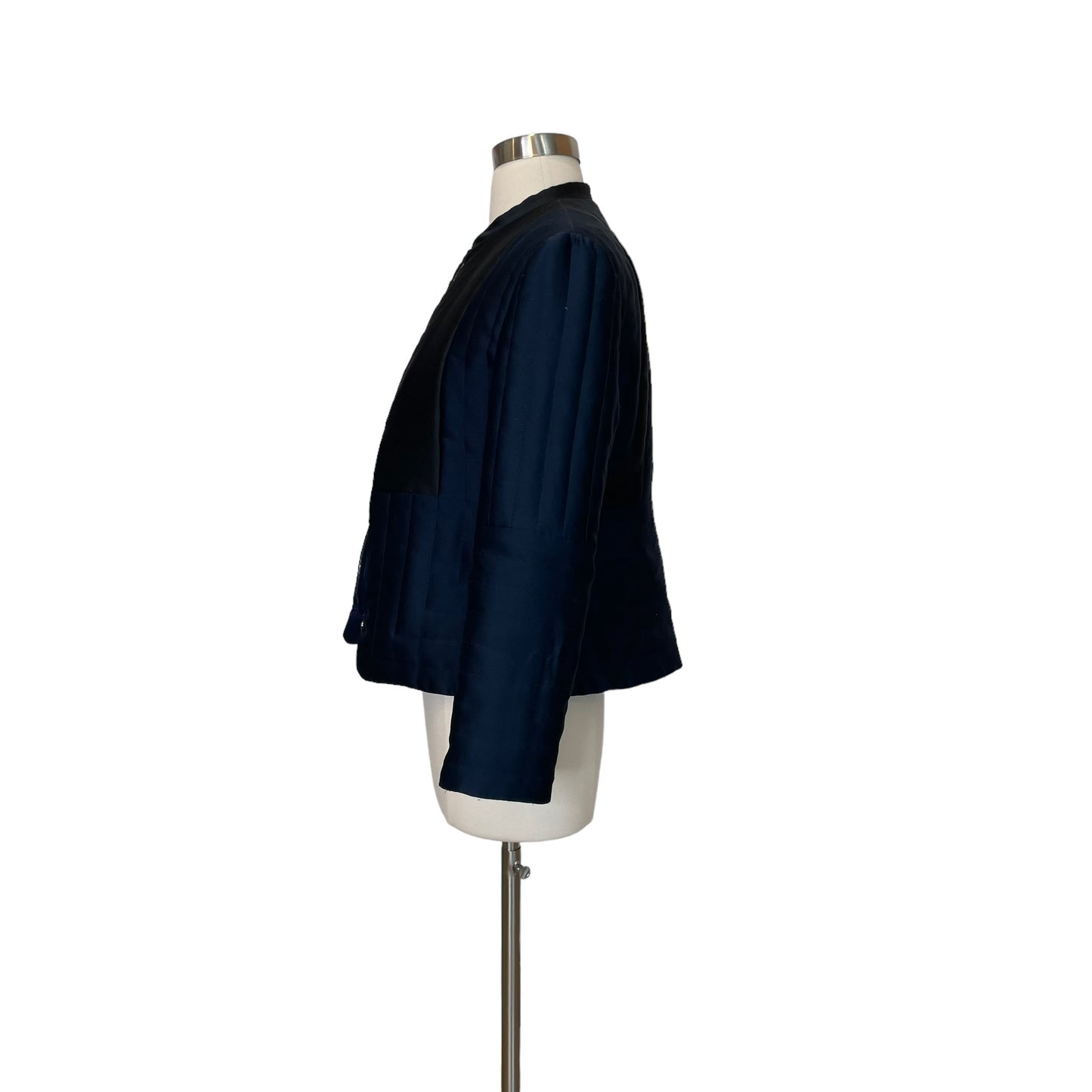 Black and Navy Quilted Jacket - S