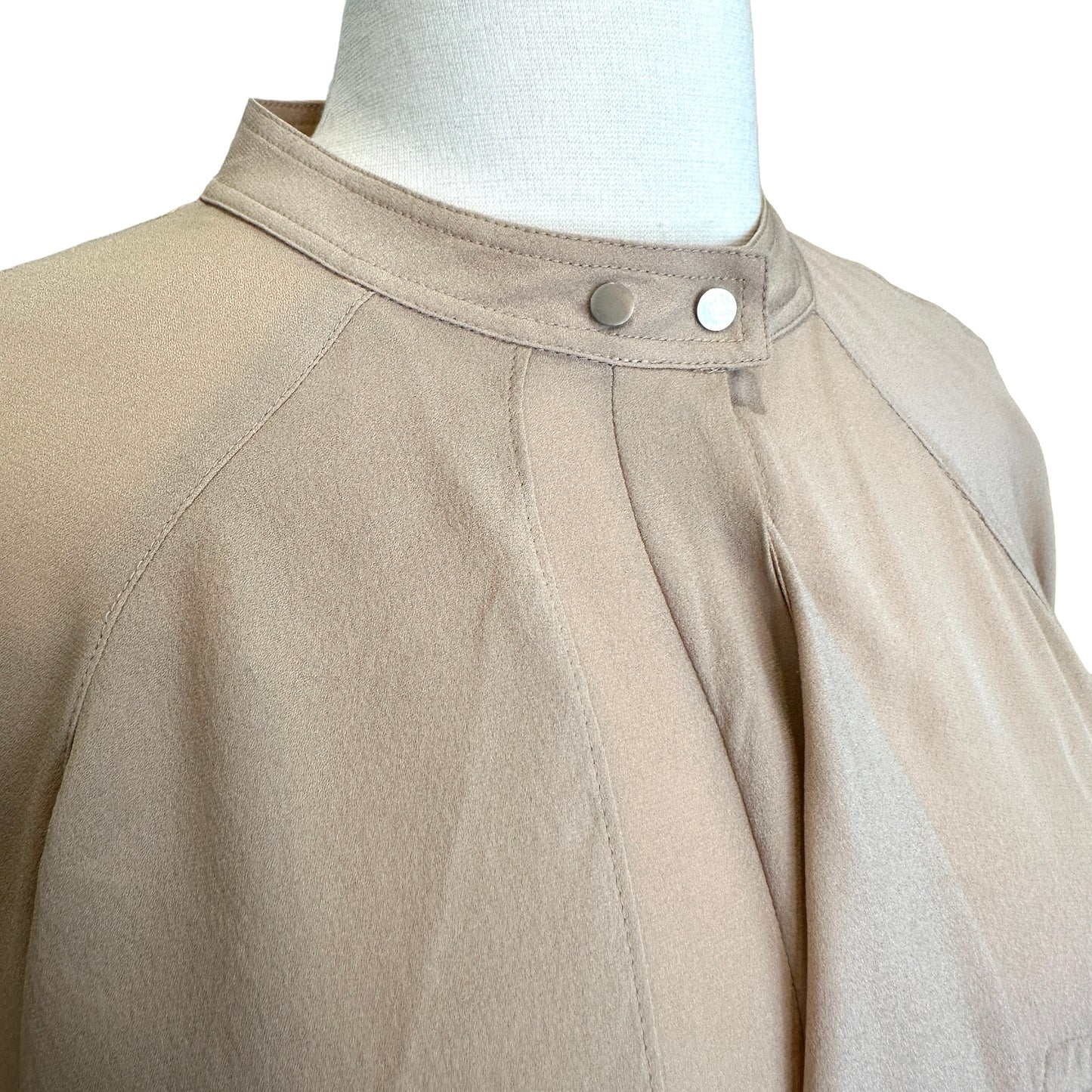 Beige Silk Shirt - M