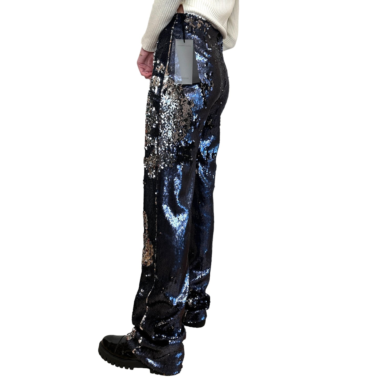 Blue & Silver Sequins Pants - 2