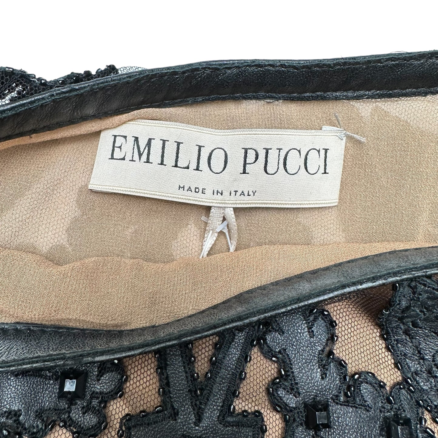 Black Leather, Fringes and Beads Dress - 4