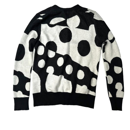 Black & White Floral Cardigan - S