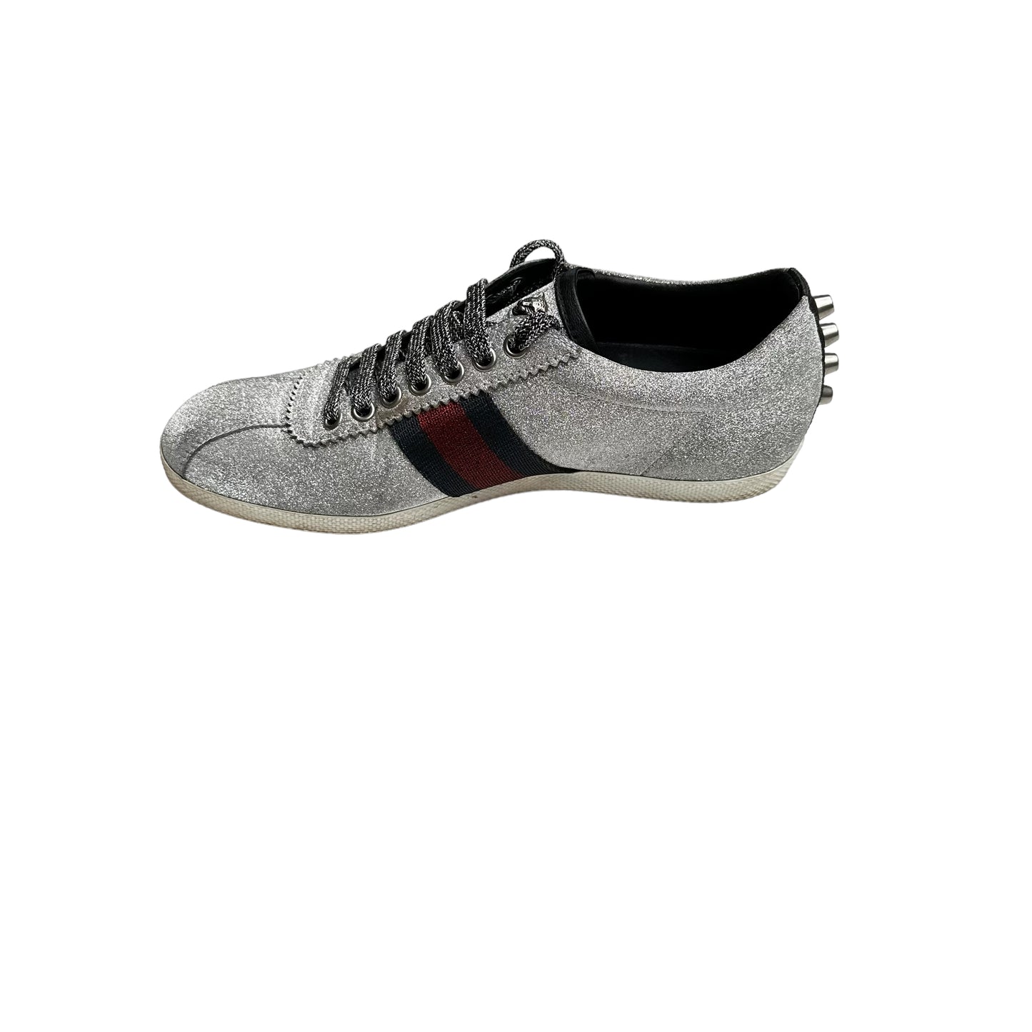 Silver Sparkly Tennis Shoes - 10