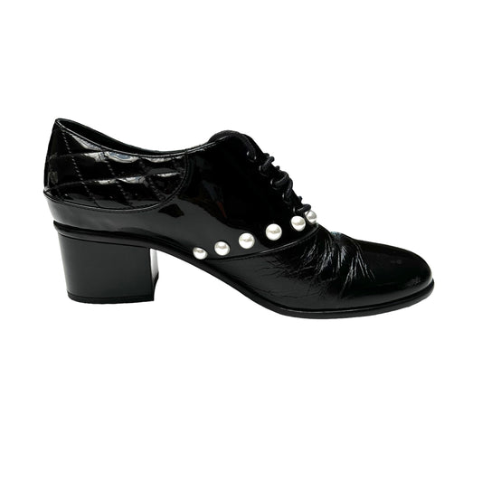 Black Patent Loafers - 9.5