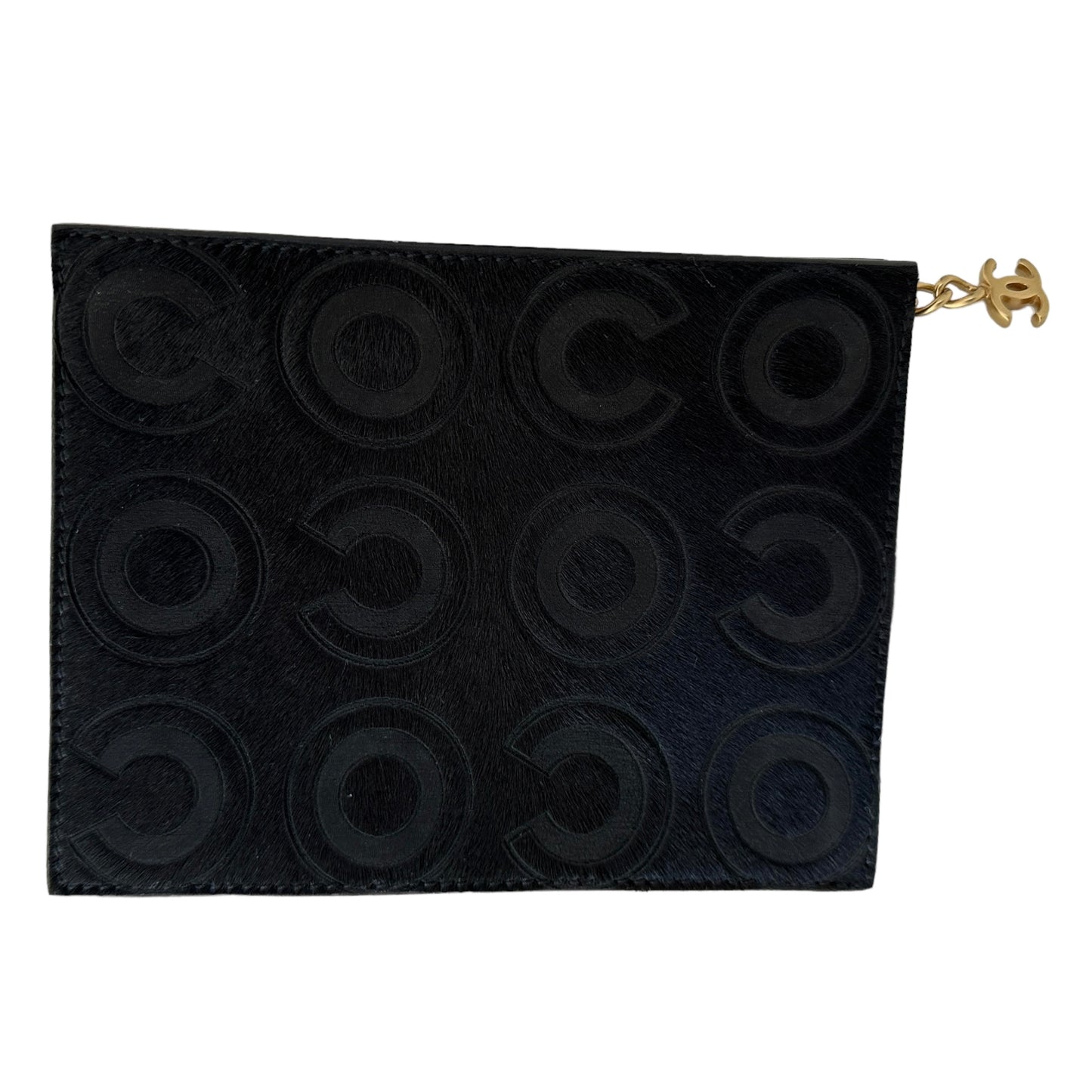 Black Pony Hair Coco Pouch