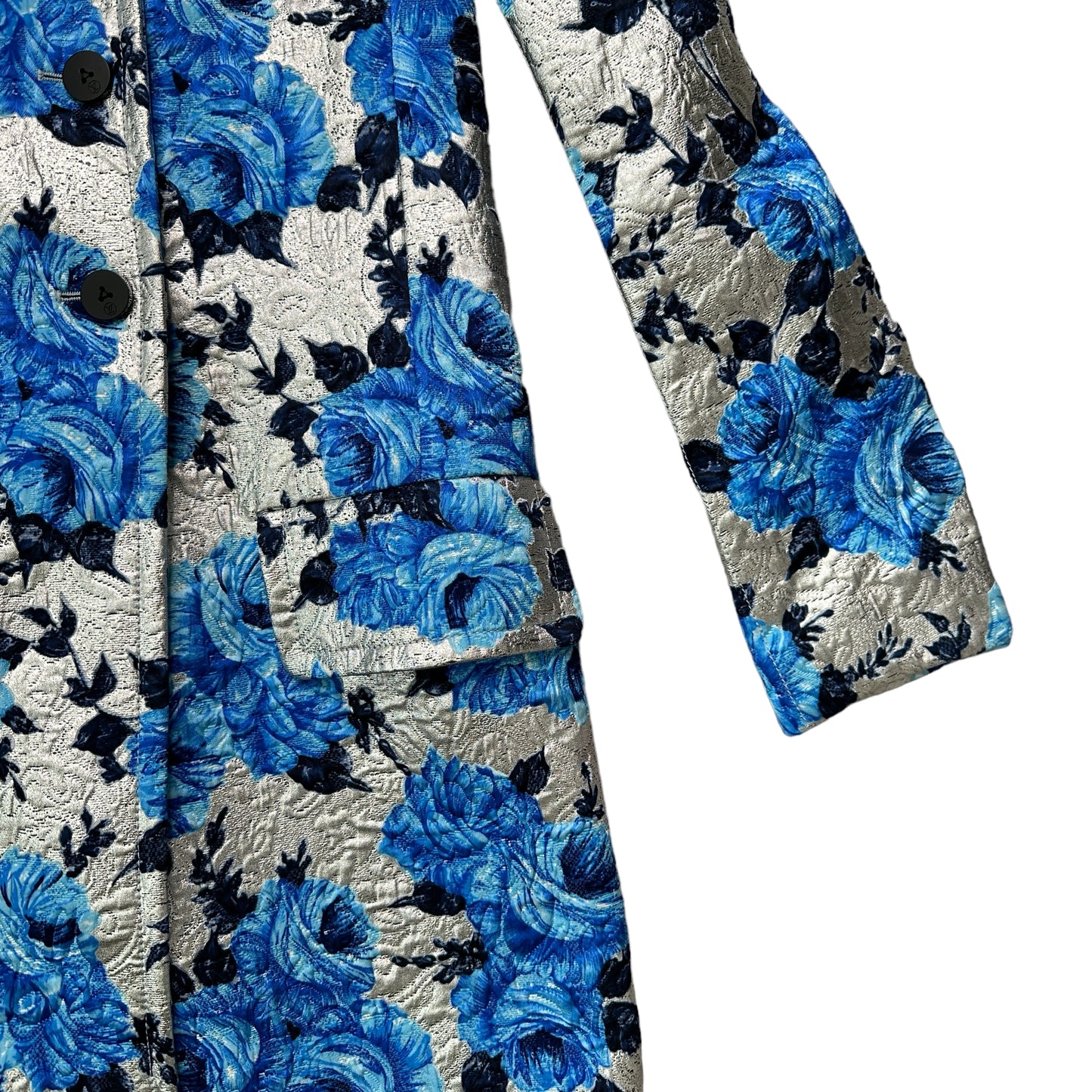 Floral Metallic Coat - XS