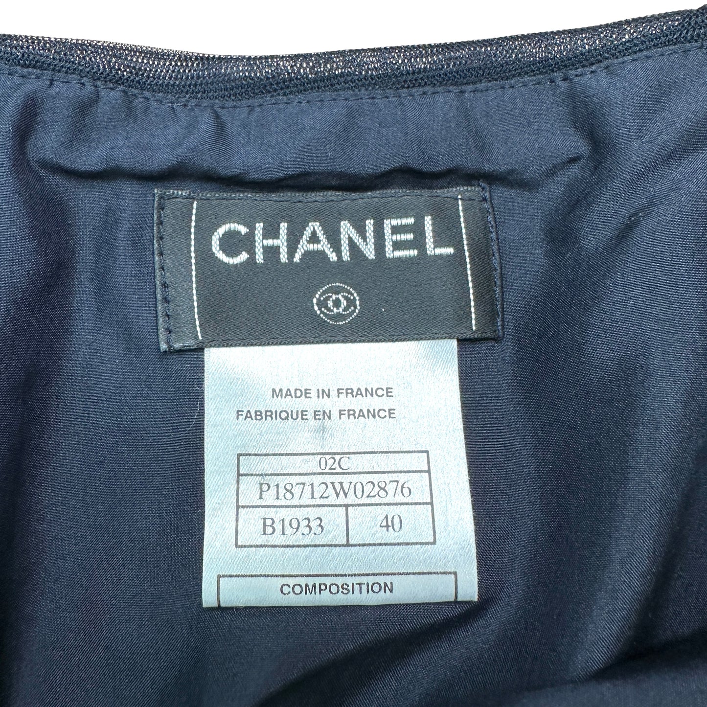 Navy Tulle Midi Skirt - M