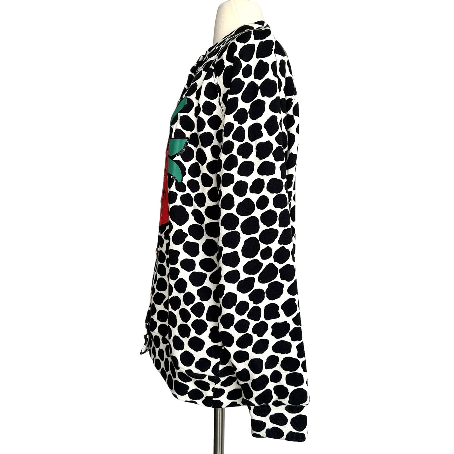 Black & Cream Printed Sweater - L