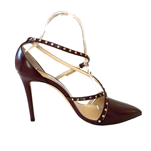 Burgundy High Heels - 7.5