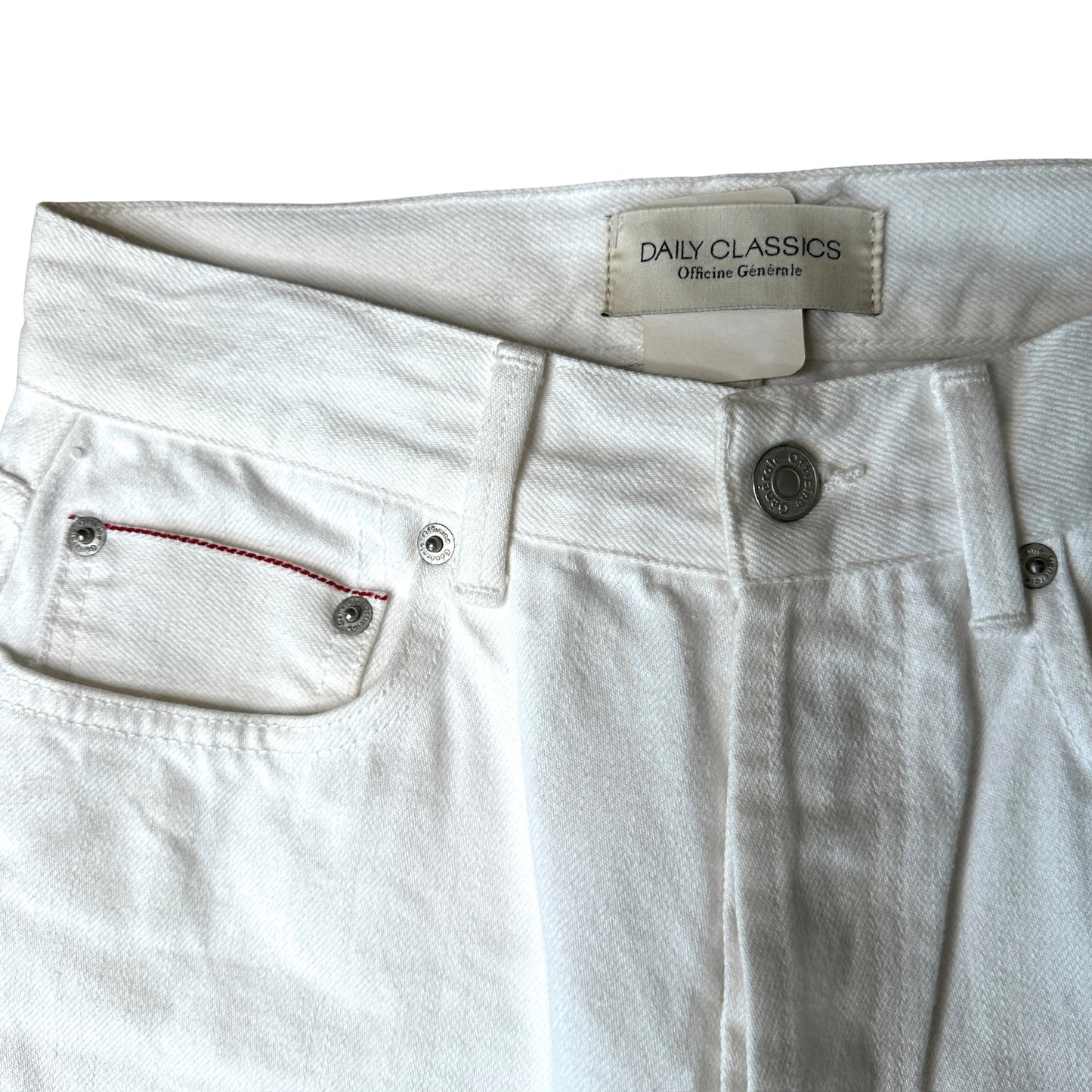 White Straight Leg Cropped Jean - 25