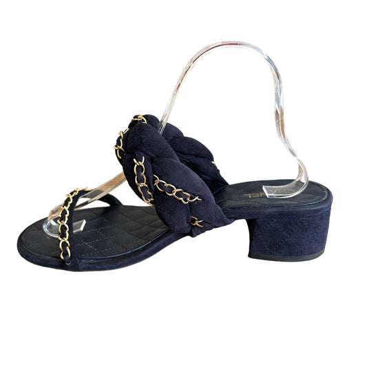 Blue Chained Sandals - 9.5