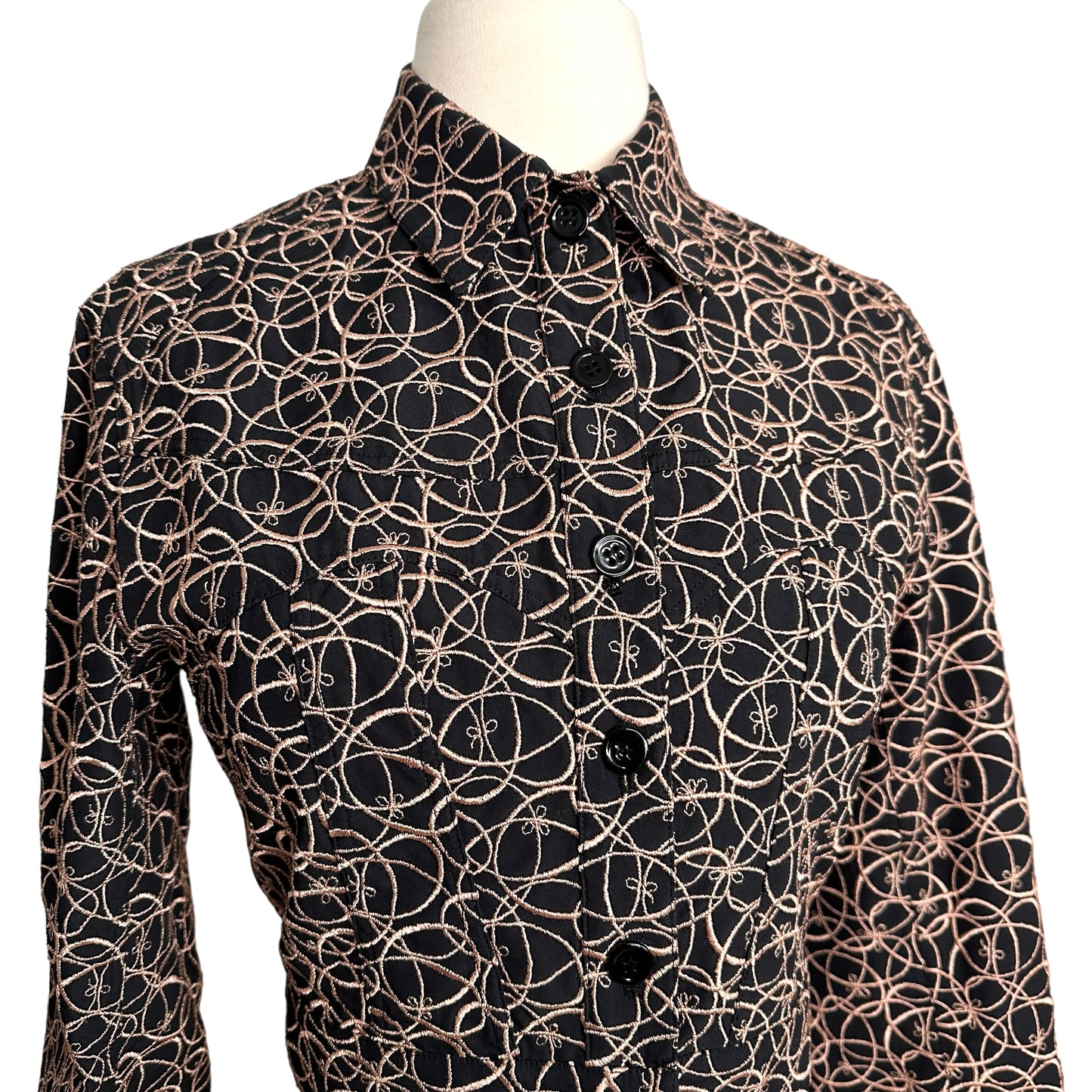 Cropped Embroidered Jacket - XS
