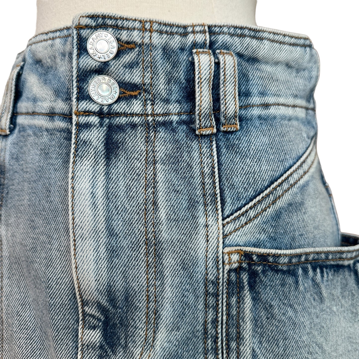 Denim Midi Skirt - S