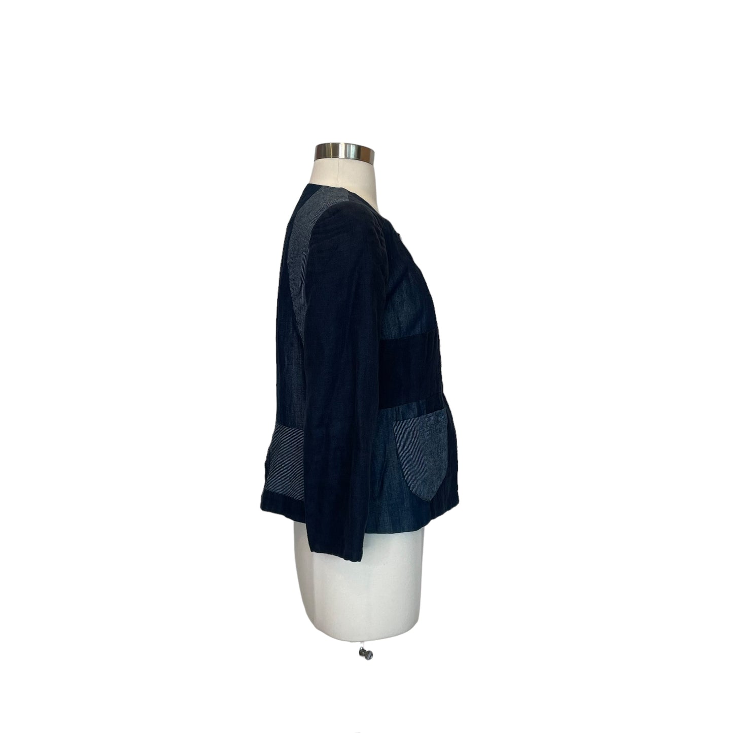 Navy Patchwork Jacket - 40