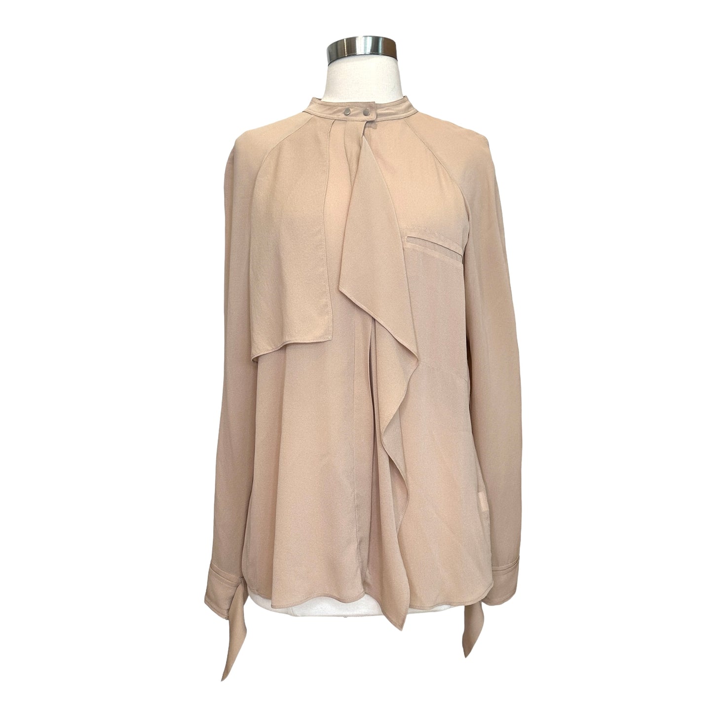 Beige Silk Shirt - M