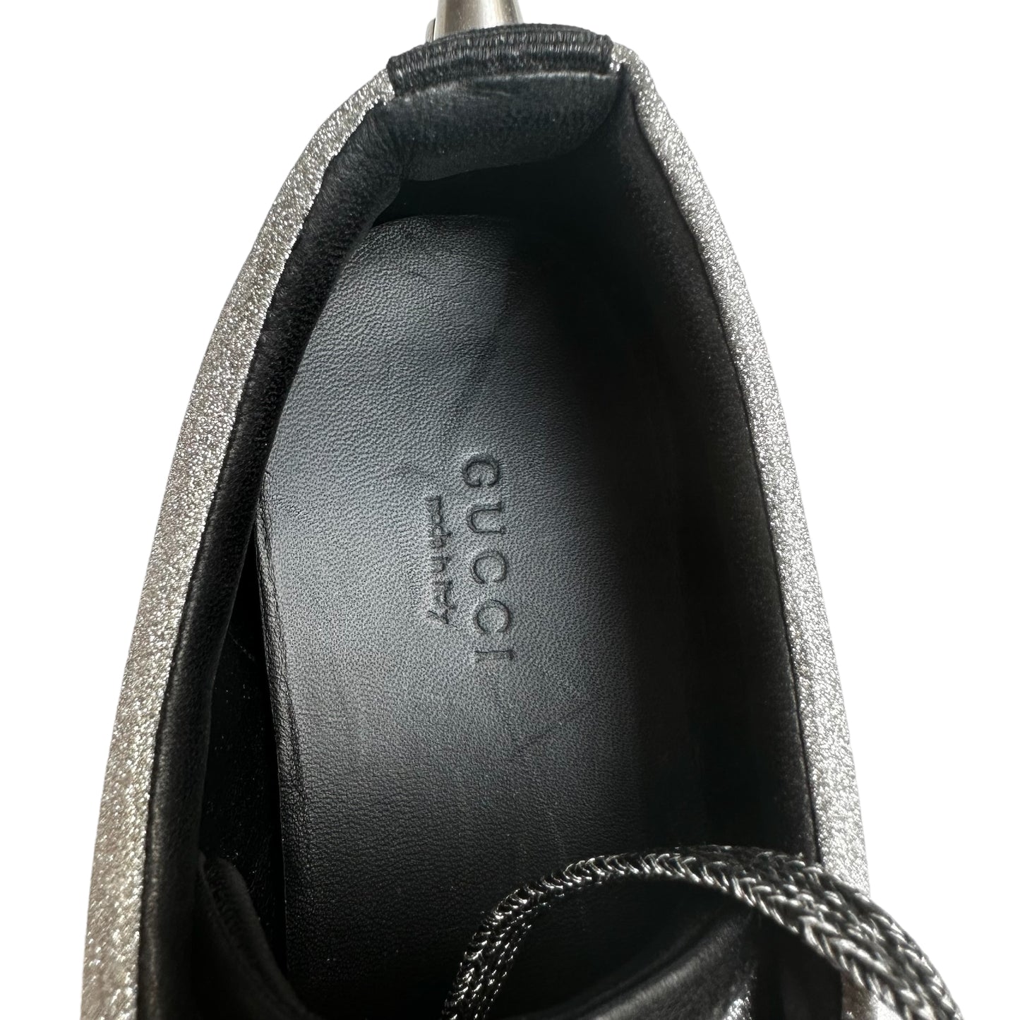 Silver Sparkly Tennis Shoes - 10