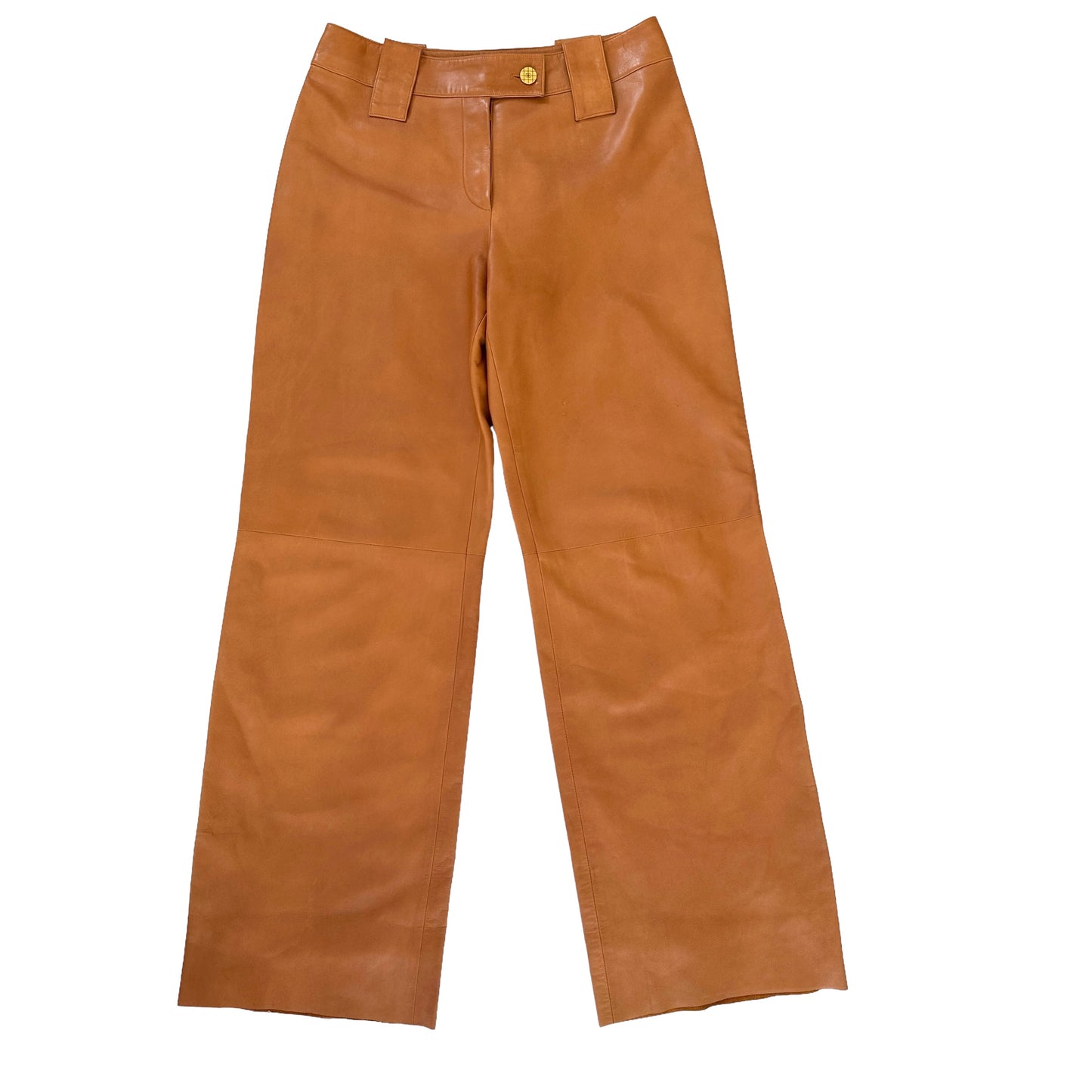 Tobacco Leather Biker Suit - M