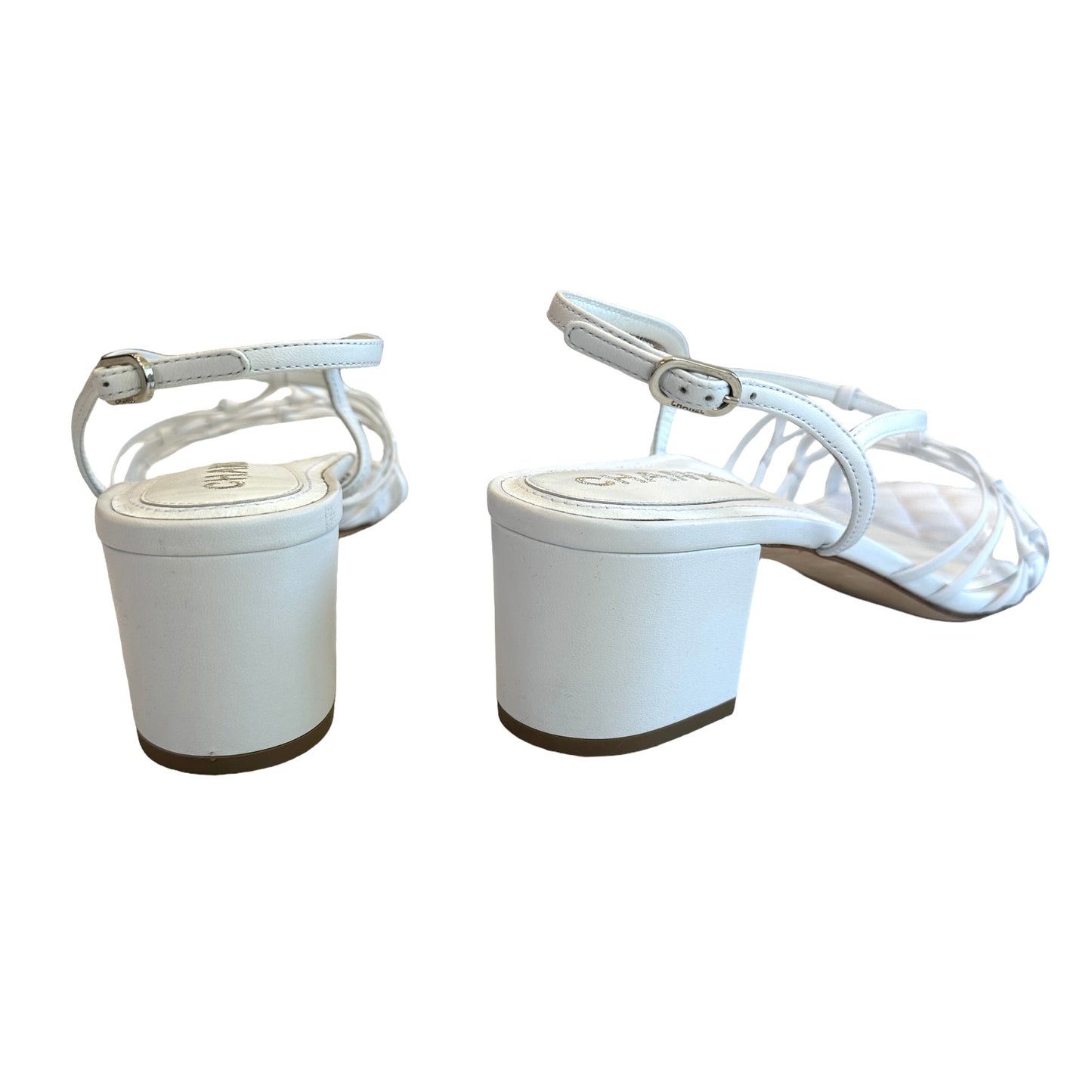 White Leather Sandals - 11
