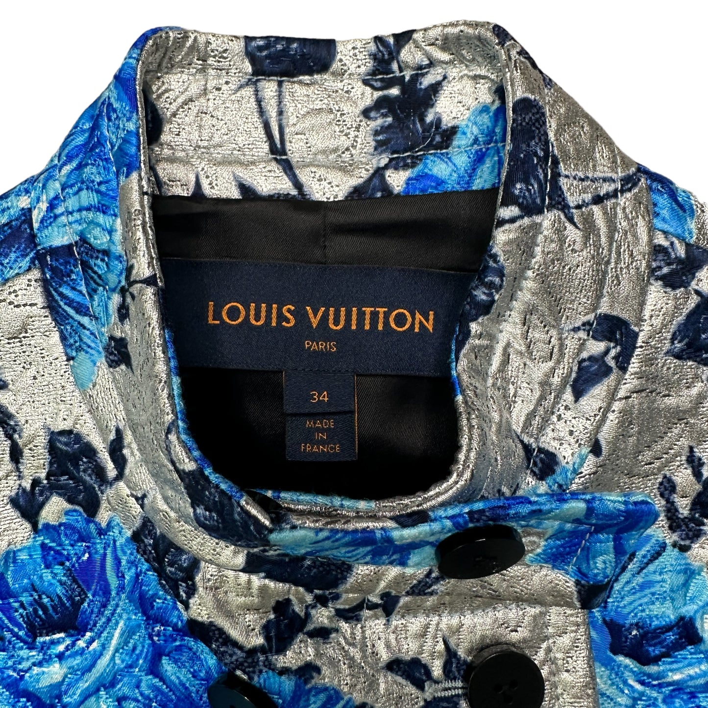 Floral Metallic Coat - XS