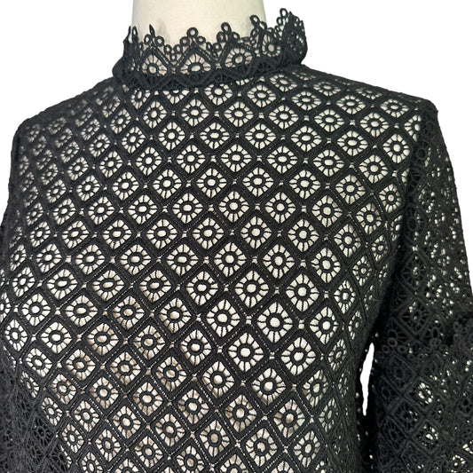 Black Lace Blouse - XS