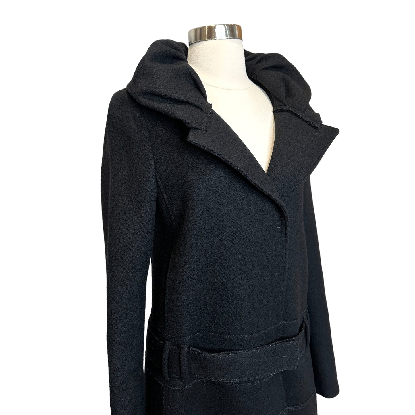 Black Wool Coat - M