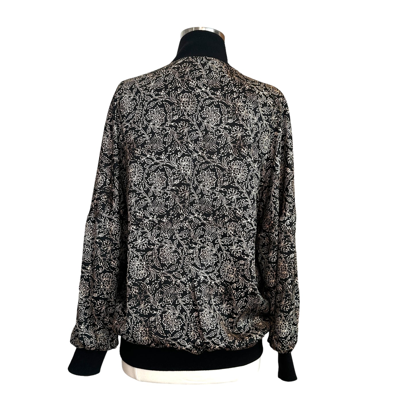 Black & Gold Bomber Jacket - 0