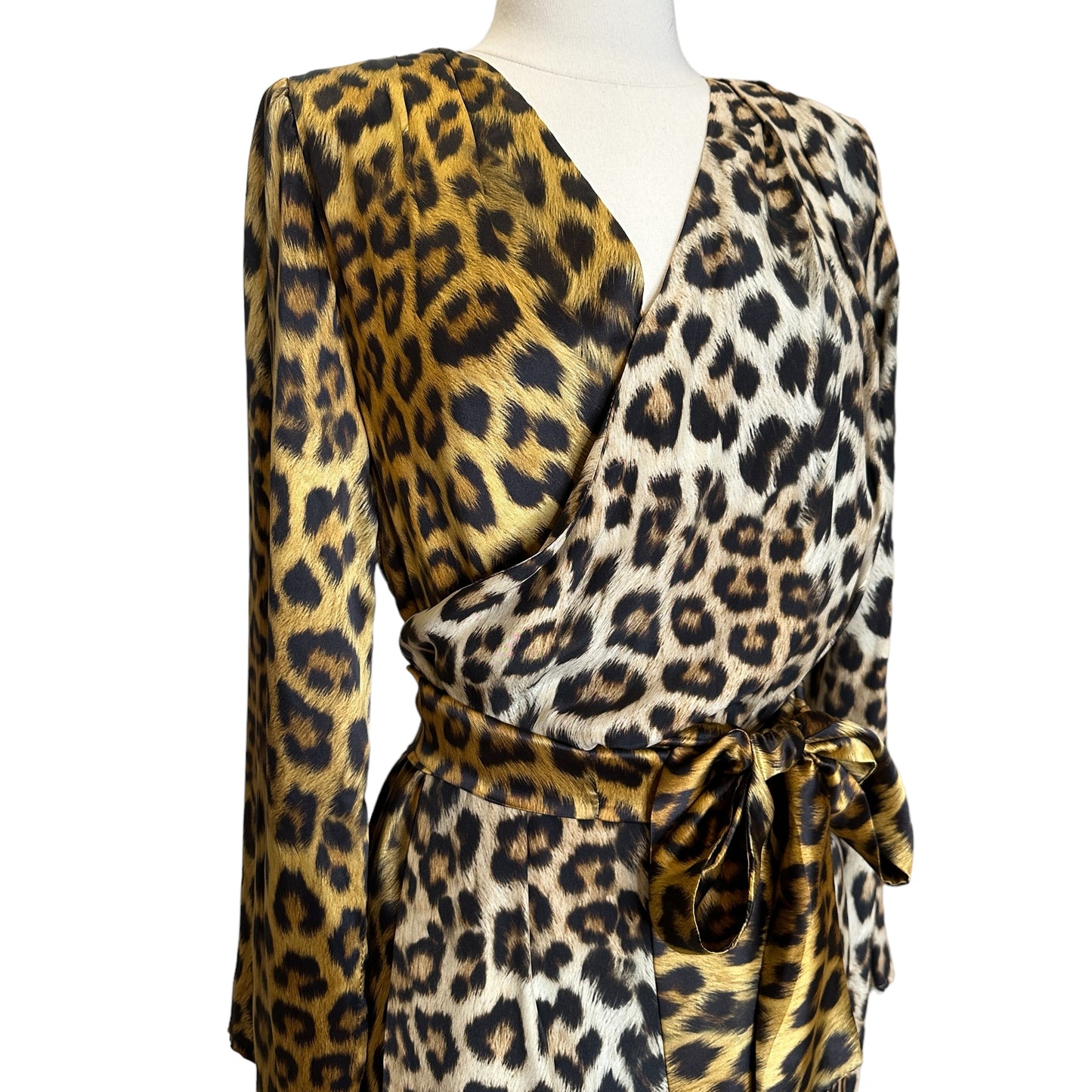 Leopard Silk Dress - S