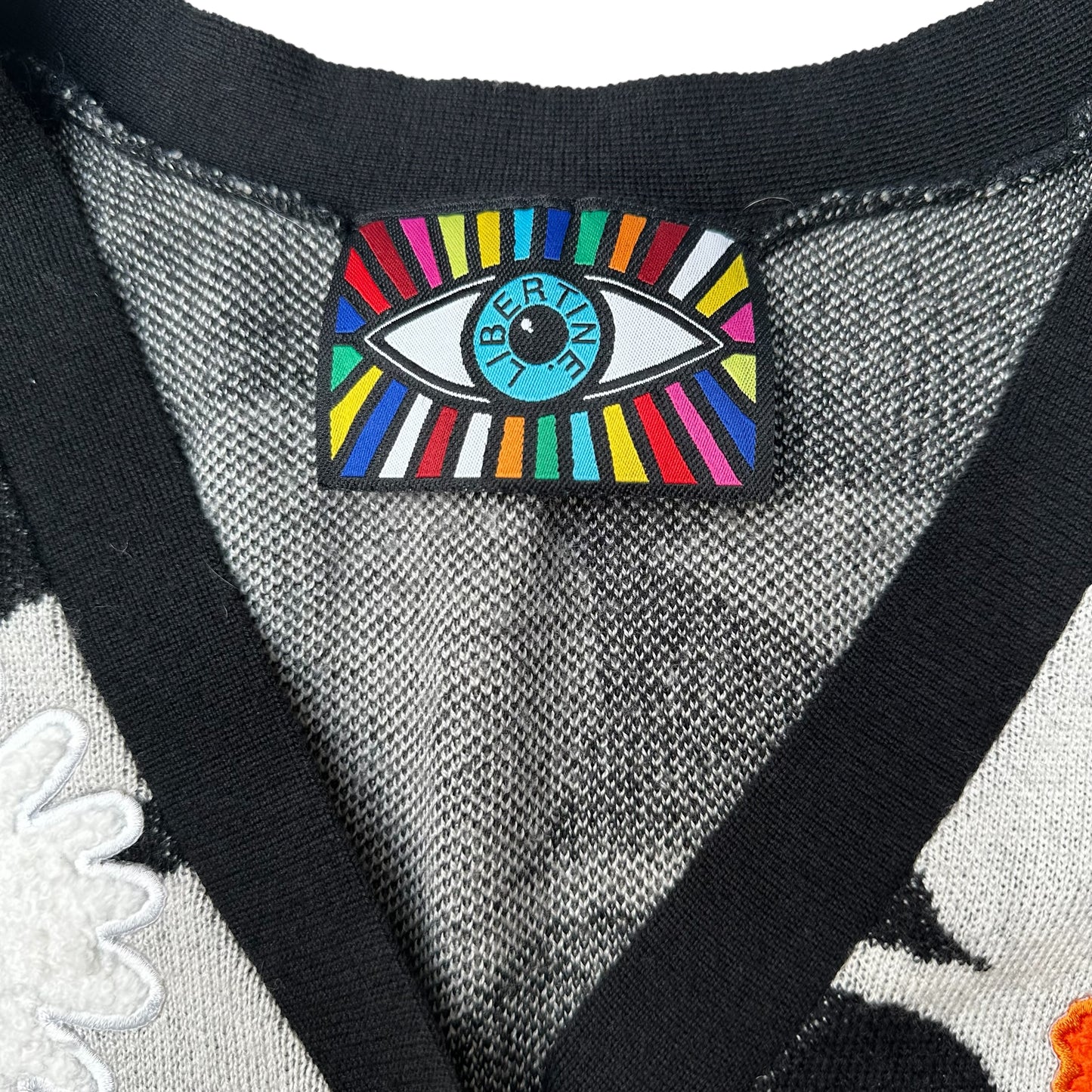 Black & White Floral Cardigan - S