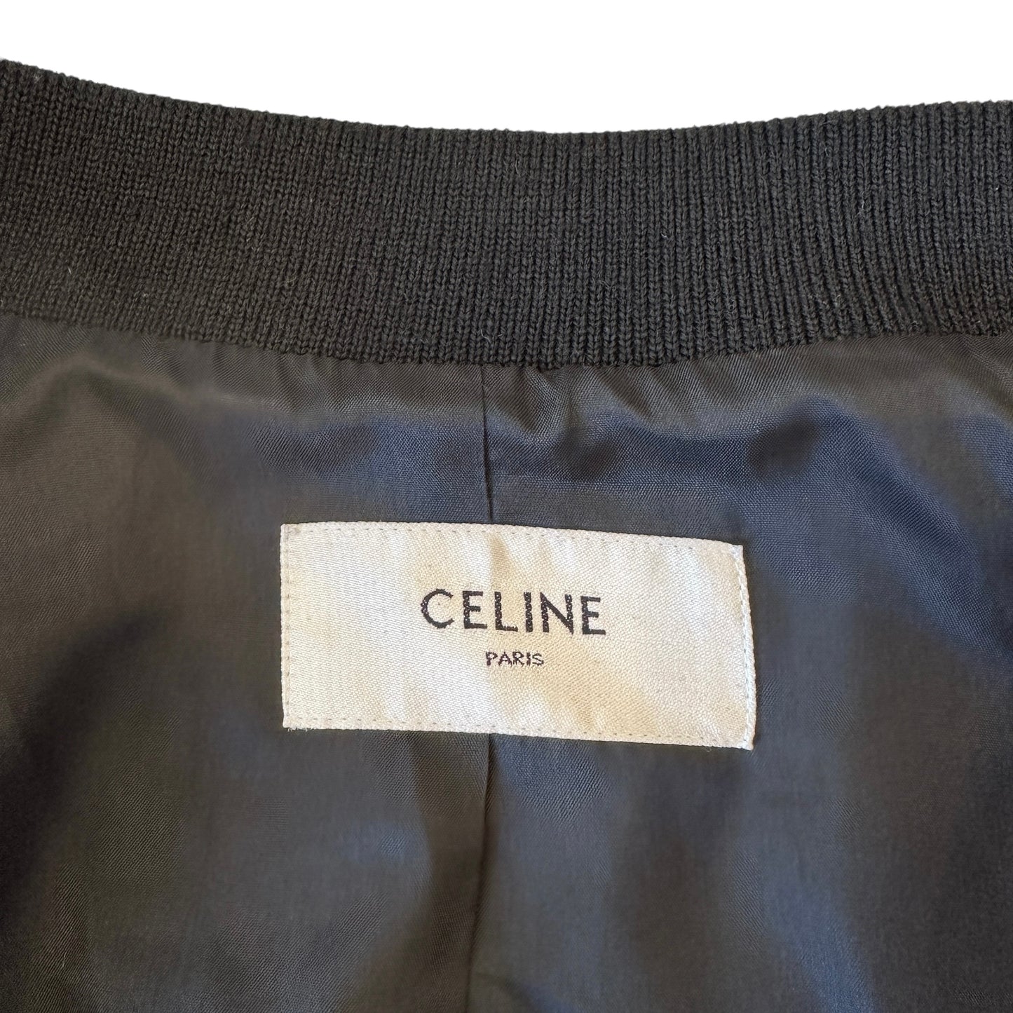 Black Triomphe Logo Bomber Jacket - M