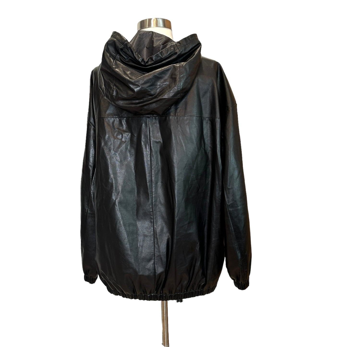 Oversized Leather Coat - S